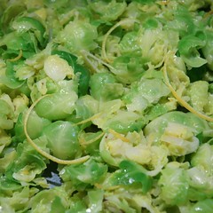 blanchierte Blätter, angebraten