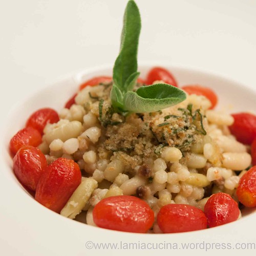 Fregole sarde mit Flageolets  2013 07 29_1238