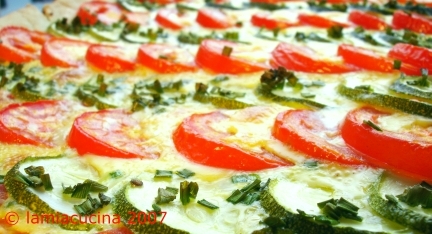 Tomaten-Zucchini-Wähe gebacken