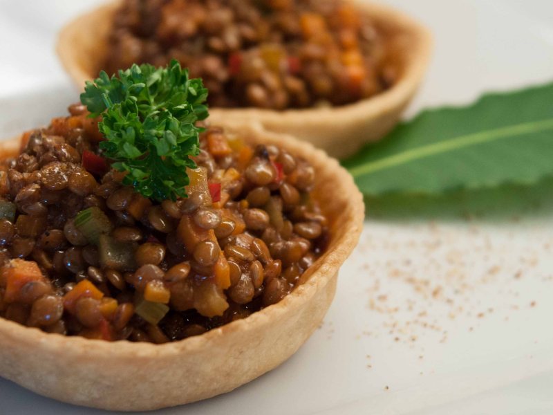 Pfeffrige Linsen-Tartelettes