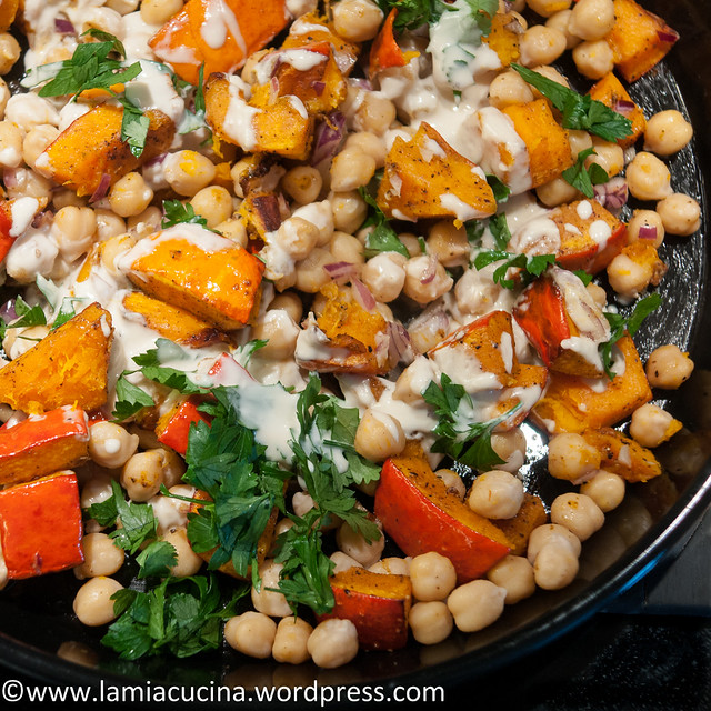 Pumpkin, Chickpea, Tahini Salad 2013 10 11_1854