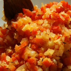 Peperoni-Zwiebelgemüse