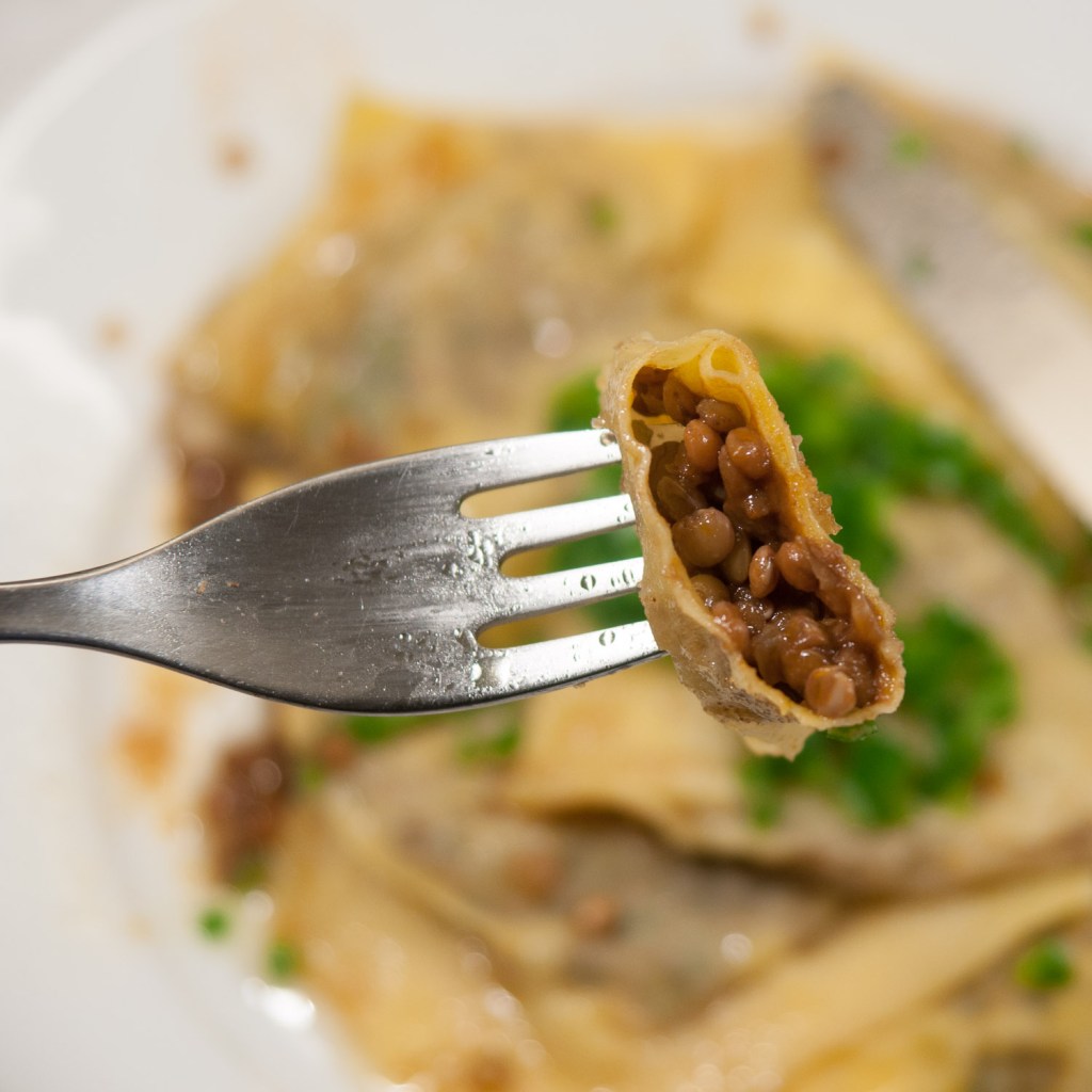 Linsen-Maultaschen
