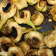 Carciofi, Anbraten der Scheiben