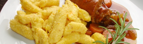 Gnocchi di polenta e zucca im Teller