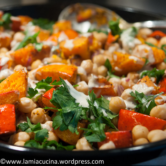 Pumpkin, Chickpea, Tahini Salad 2013 10 11_1857