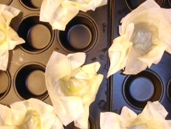 Fiori di ricotta e mirtilli vor Füllung