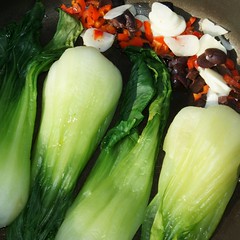 Pak Choy am anbraten