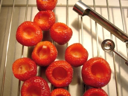 Strawbeeries with holes