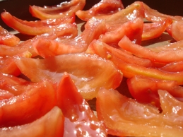 Tomatenfilets am Confieren