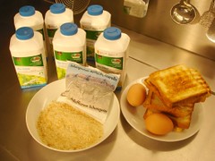 Mozzarella in carrozza mise-en-place