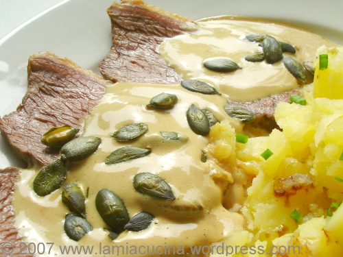 Tafelspitz an Kernölschaumsauce