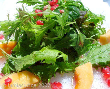 Sommersalate mit Granatapfelvinaigrette