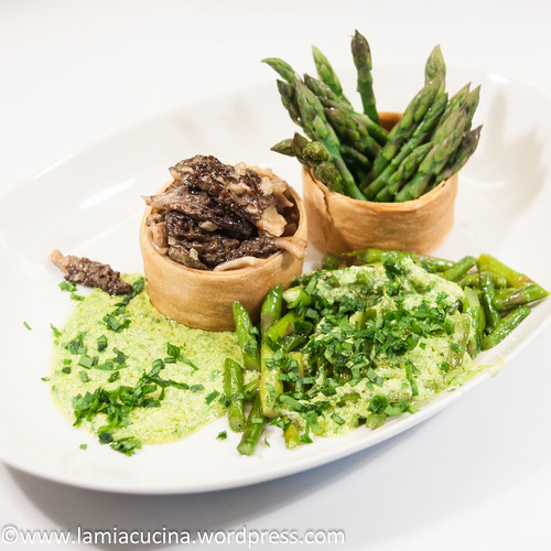 Grünspargel, Morcheln, Bärlauchsauce 2016 03 20_0623