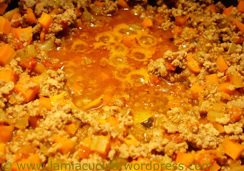 Füllung der Restenlasagne