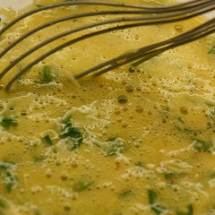 Eier-Käse-Pfeffer-Gemisch