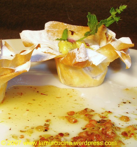 Fiori di ricotta e mirtilli