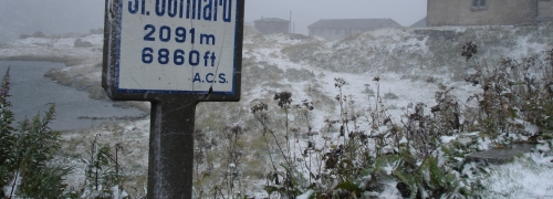 San Gottardo der erste Schnee