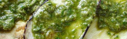 Melanzane Don Lisander mit pesto