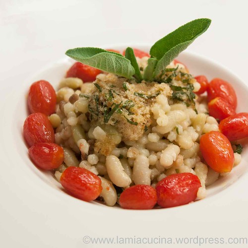 Fregole sarde mit Flageolets  2013 07 29_1235
